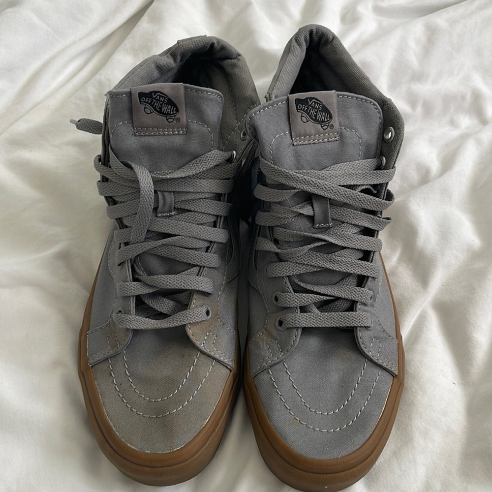 Grey high top vans